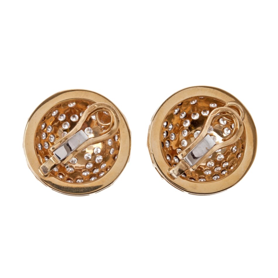 Diamond Clip On Earrings