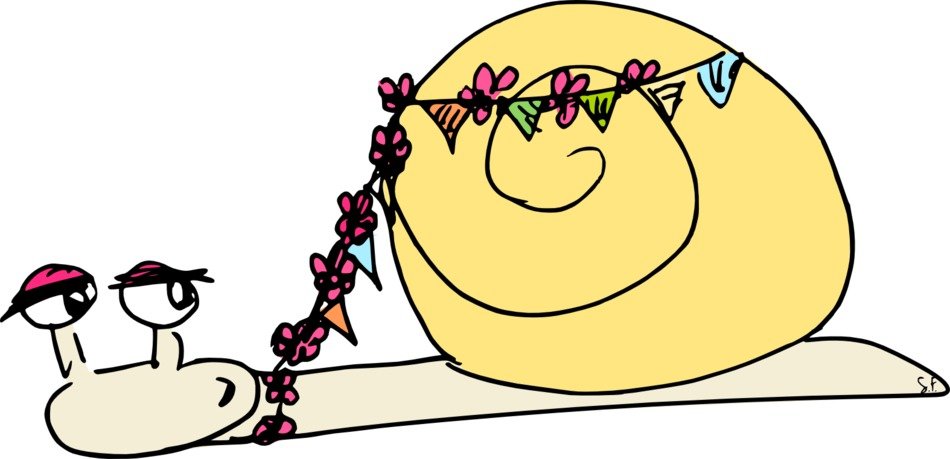 Snail as a graphic illustration