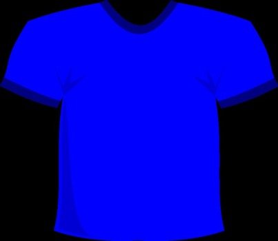 ClipArt Vettoriali Blu T Shirt