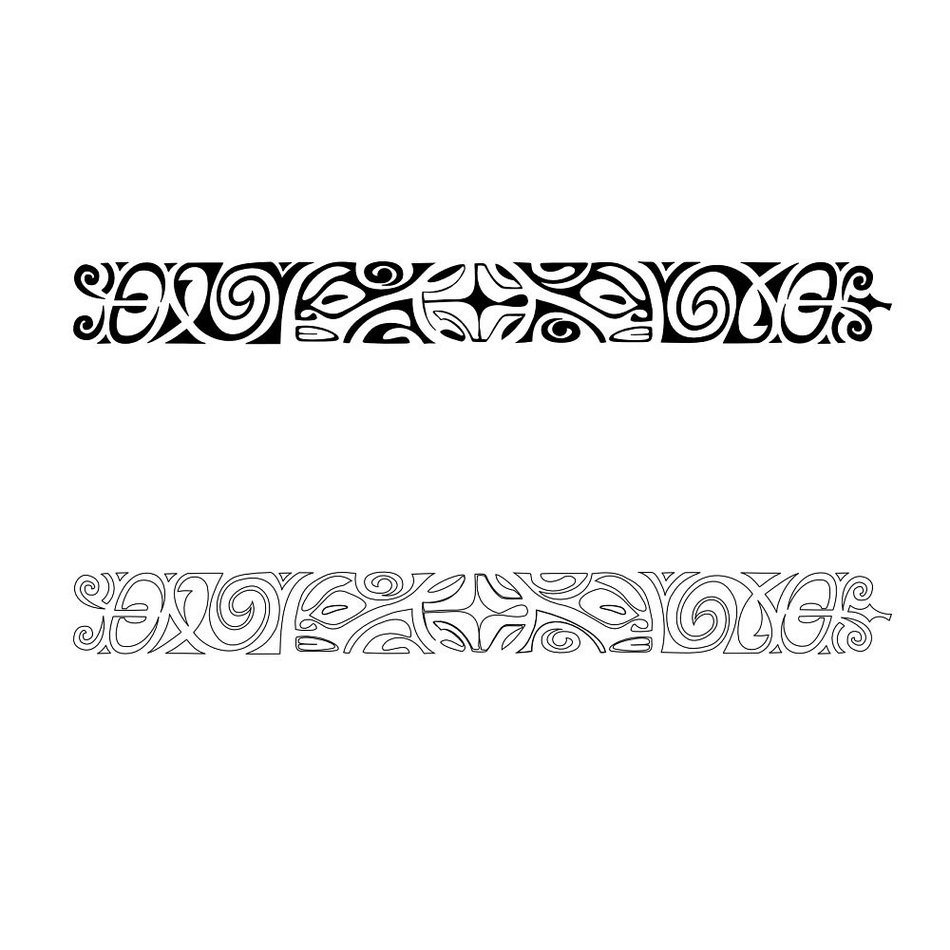 Black and white Maori Significato clipart