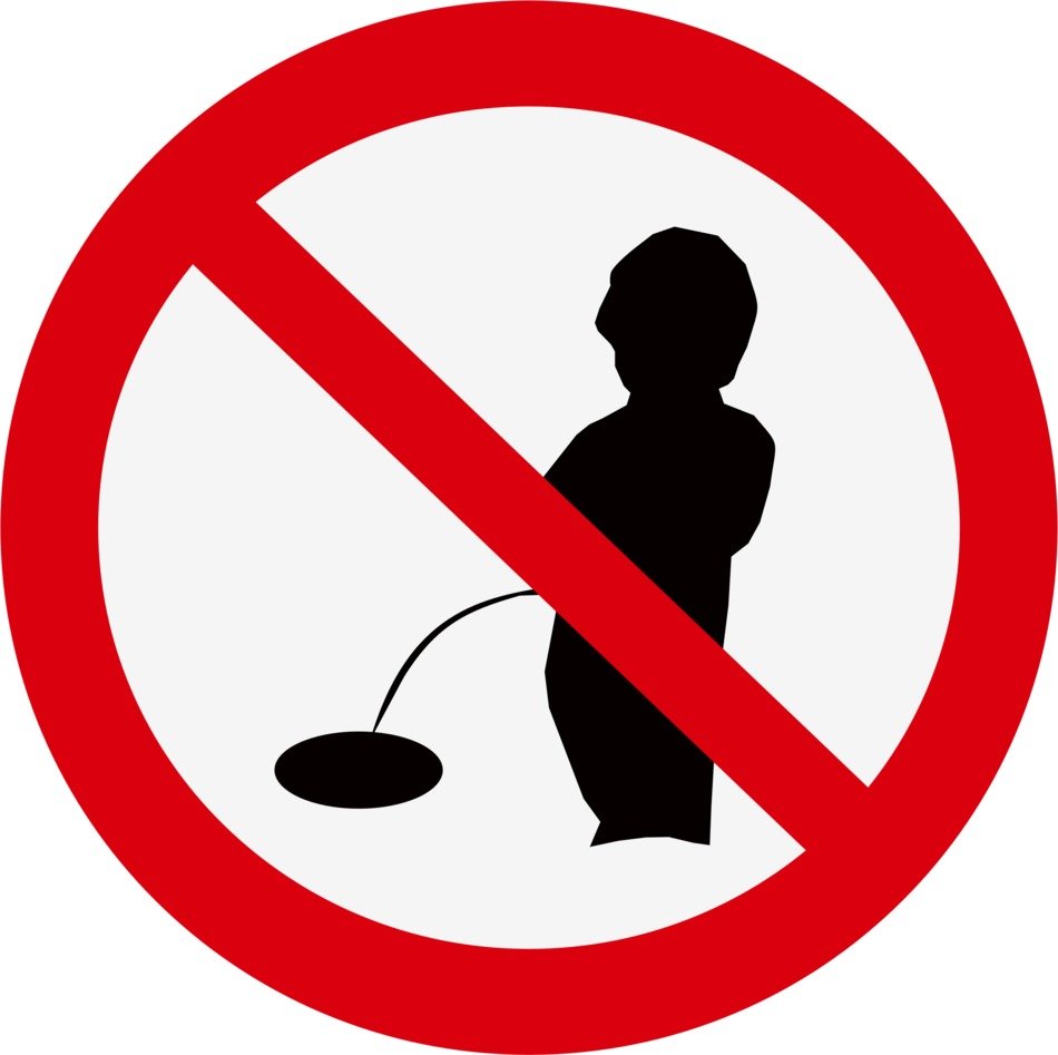 the prohibition to use the toilet on the street
