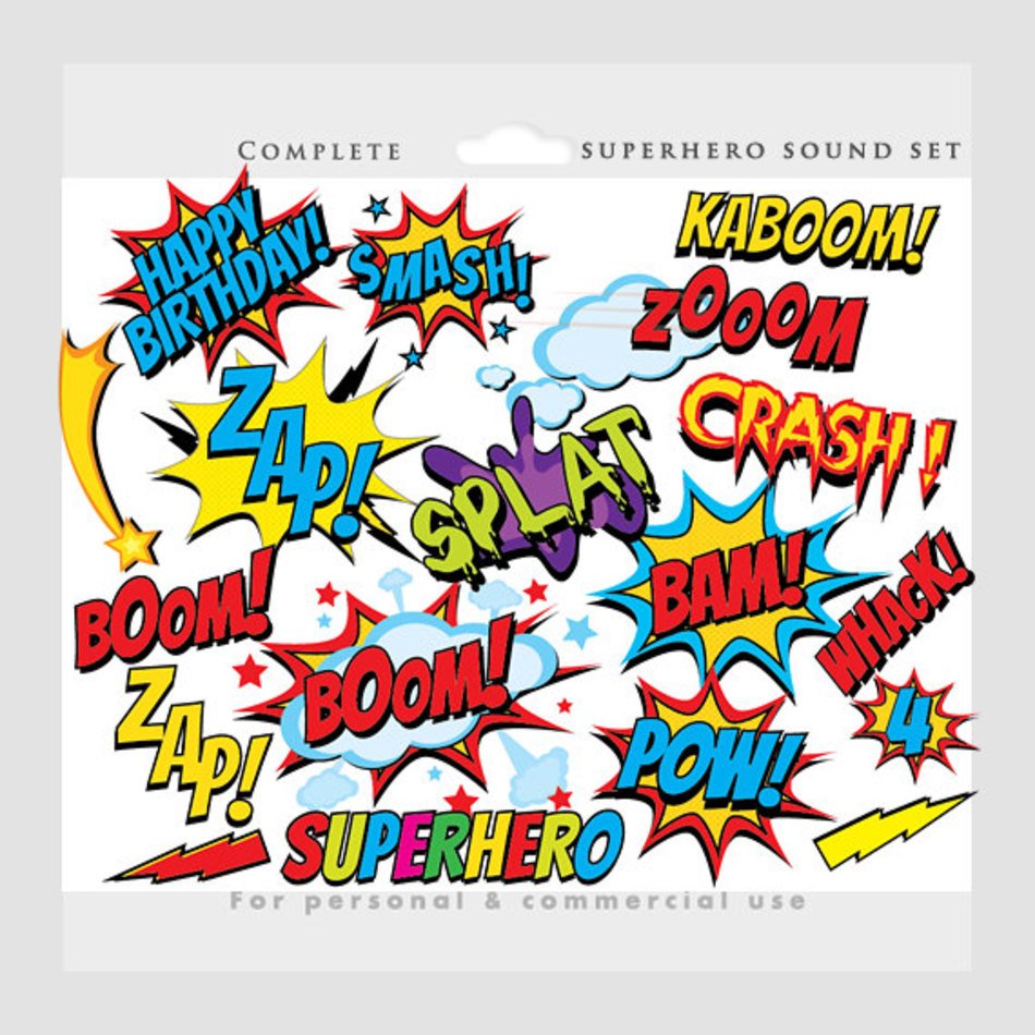 Superhero Comic Book Clip Art Free N3