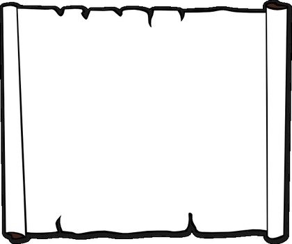White Scroll Clip Art N2