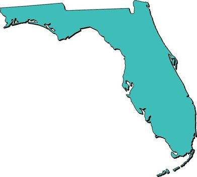 Florida Map Clip Art N15