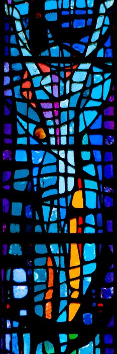 Church Stained Glass window, Cross