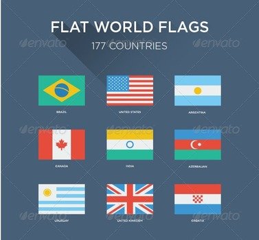 177 Flat World Flags