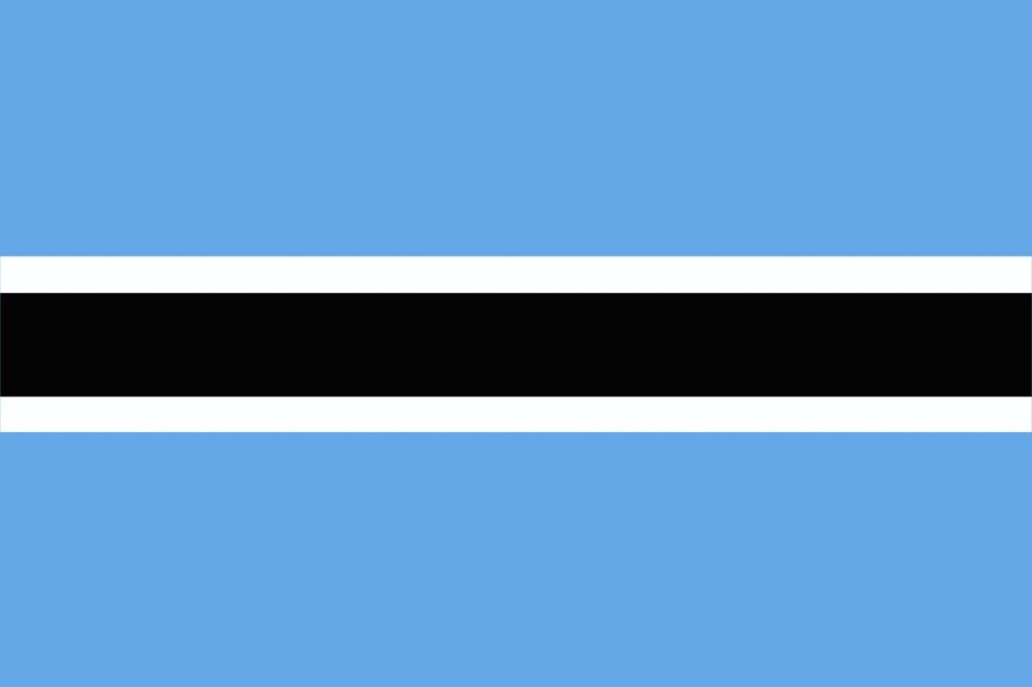Botswana flag with lines