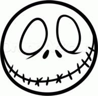 Draw Jack Skellington Face