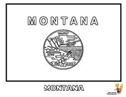 Montana State Flag Coloring Page