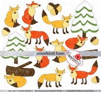 Woodland Fox Clip Art N3