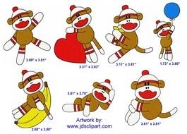 Free Printable Sock Monkey Clip Art