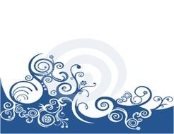 blue white Swirl drawing