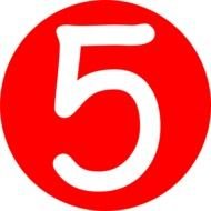 Number 5 Clip Art N46