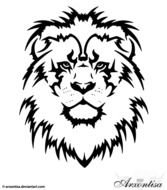 Tribal Lion Head Tattoo N5