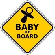 Baby on board sign drawing