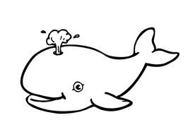 Cartoon Whale Coloring Pages