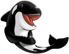 laughing cartoon whale