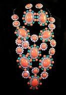 necklace with orange gems