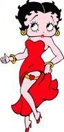 Betty Boop girl drawing