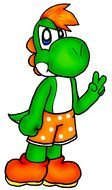 Yoshi Kid as a graphic illustration