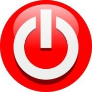 Clip art of red Power Off Icon