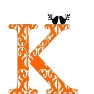 Monogram Alphabet Letters K