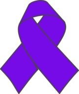 Purple Cancer Ribbons Clip Art N16