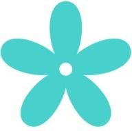 Turquoise Flower Clip Art N8