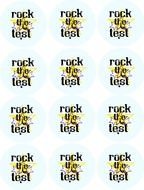 Rock The Test Clip Art drawing