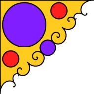 multicolored frame corner