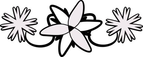 drawing with big flowers