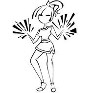 Cheerleader Clip Art N75