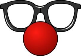 mask with glasses and a red wasp