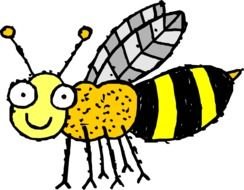 Bee Clip Art drawing