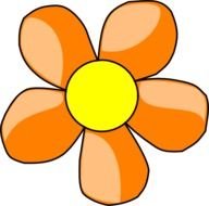 Orange Daisy Clip Art N2