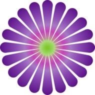 Purple Daisy Clip Art N2