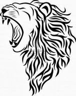 Ä°llustration of the Tribal Lion Tattoo