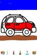 coloring page with a car