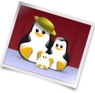 Clip art of penguin family
