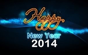 greeting card, Happy New Year, 2014