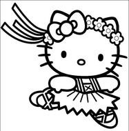 Hello Kitty Ballerina Coloring Pages N2