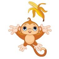 Cartoon Monkey Banana Clip Art N5