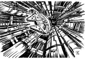Millennium Falcon Drawing