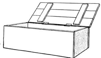 opened wooden box