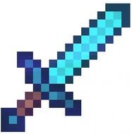 Minecraft Papercraft Enchanted Diamond Sword