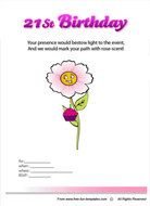 21st Birthday Invitation Templates Printable Free