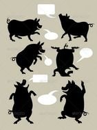 Show Pig Silhouette N5