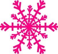 Pink Snowflake Clip Art N4