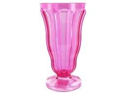 pink glass for ice cream as a picture for clipart