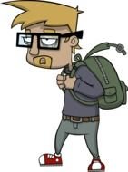 Cartoon Nerd drawing